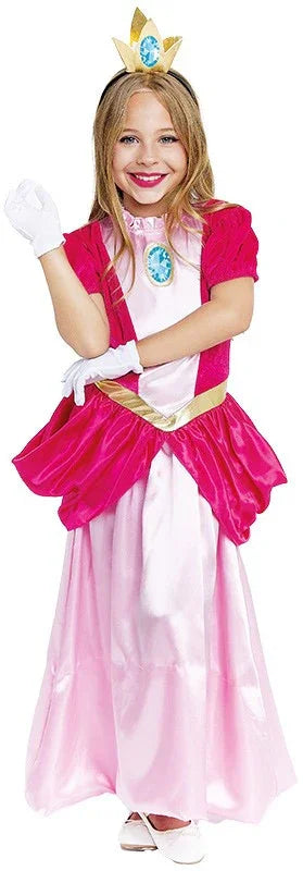 Disfraz de Princesa Peach para Niña Super Mario Bros y Luigi Partilandia