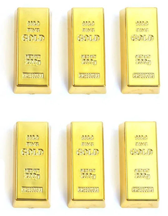 Pack de 6 Lingotes de Oro COMPLEMENTOS Partilandia