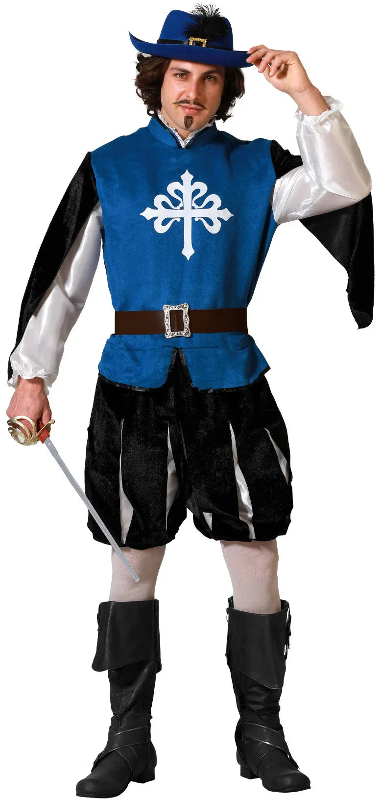 Disfraz de Mosquetero Azul para Hombre Mosquetero Atosa