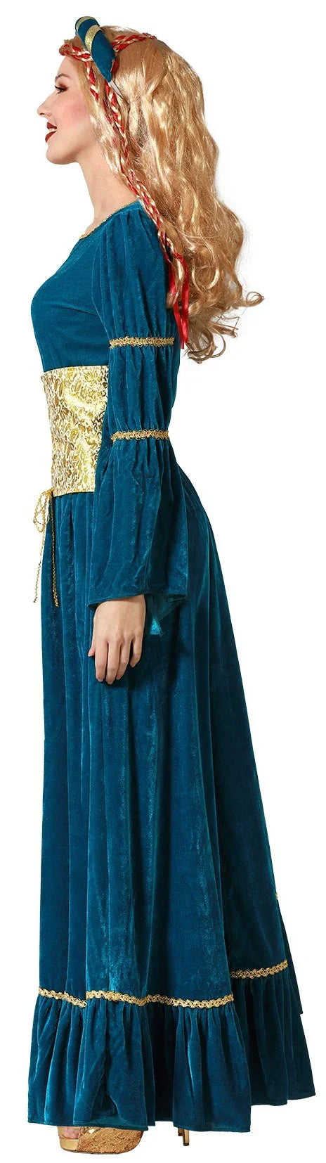 Disfraz de Princesa Medieval Azul para Mujer Princesas y Damas Medievales Atosa