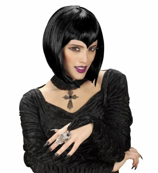 Pestañas Negras con Purpurina Plateada COMPLEMENTOS Widmann