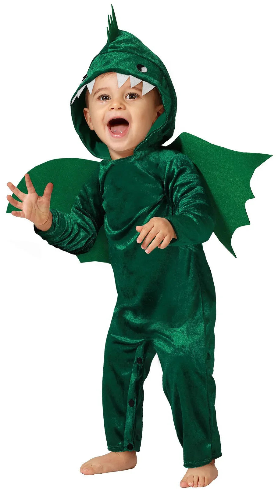 Disfraz de Dragón Feroz con Alas para Bebé Dragón y Dinosaurio Atosa