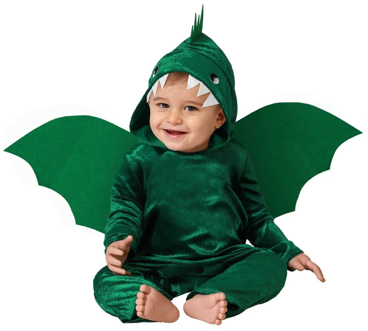 Disfraz de Dragón Feroz con Alas para Bebé Dragón y Dinosaurio Atosa