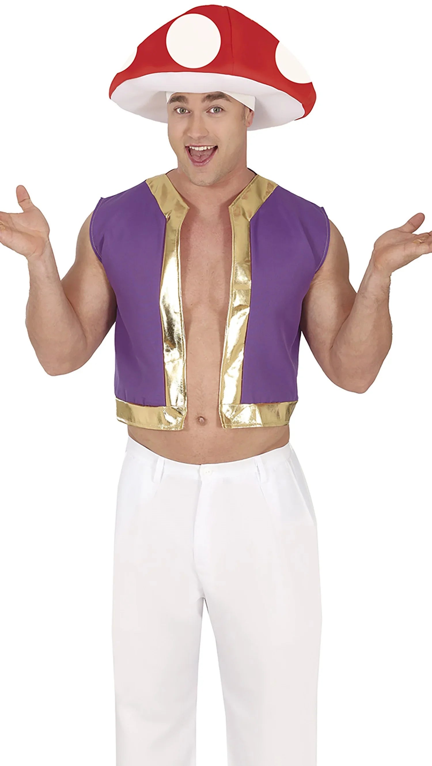 Disfraz de Seta Toad Super Mario para Hombre Super Mario Bros y Luigi Guirca