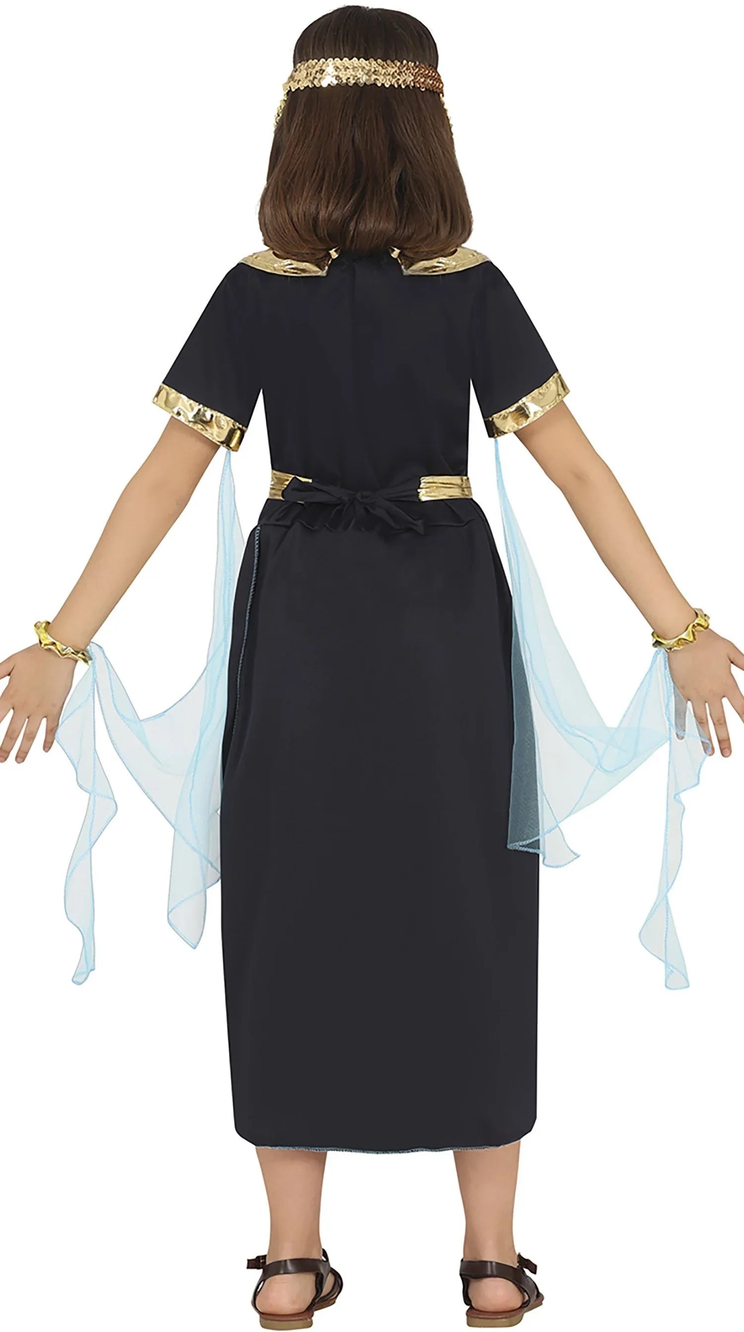 Disfraz de Faraona de Egipto Negro para Niña Egipcios Infantiles Guirca