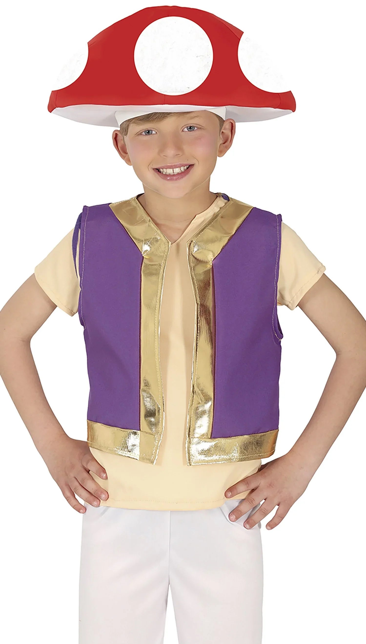 Disfraz de Seta Toad Super Mario Infantil Super Mario Bros y Luigi Guirca