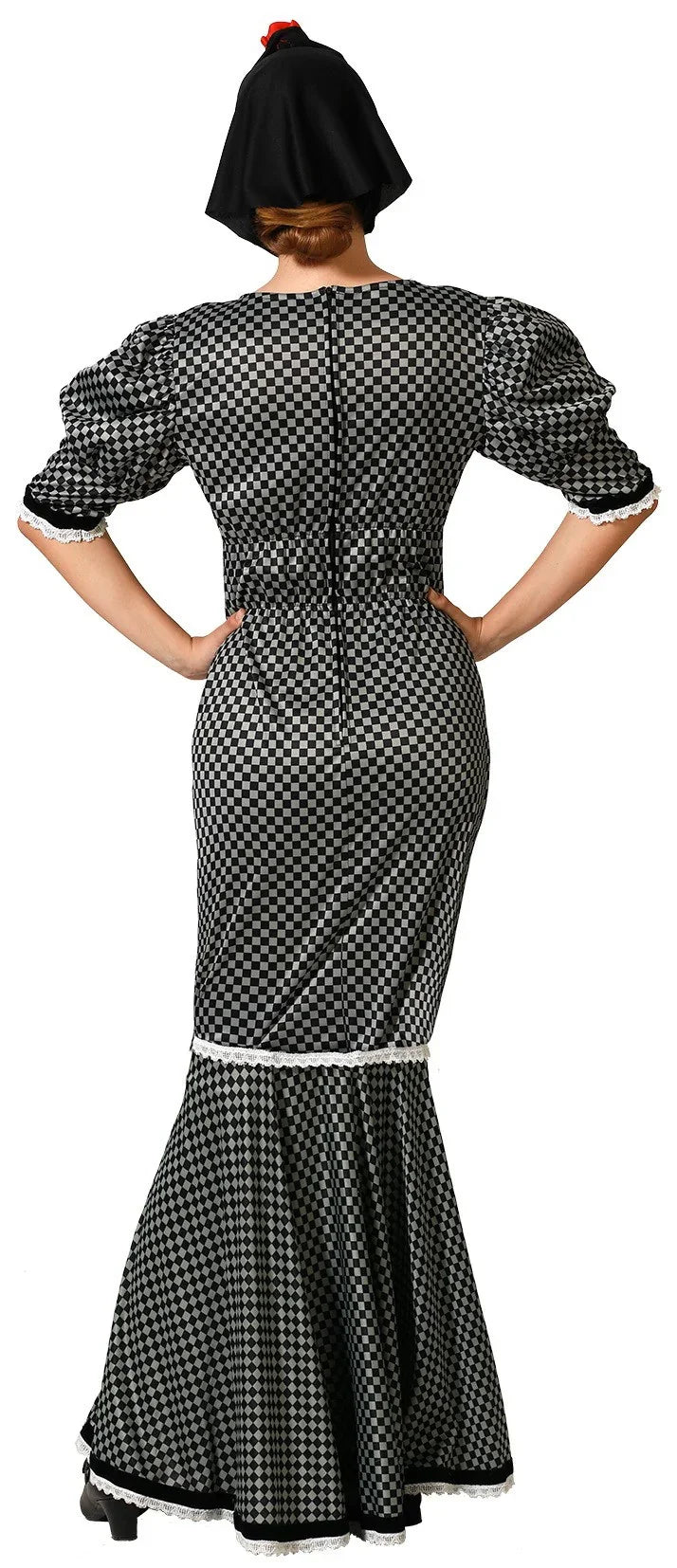 Disfraz de Chulapa Madrileña Negro para Mujer Chulapos y Chulapas Atosa