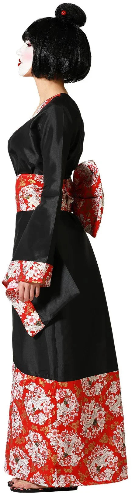 Disfraz de Geisha con Kimono Negro para Mujer Geishas Atosa