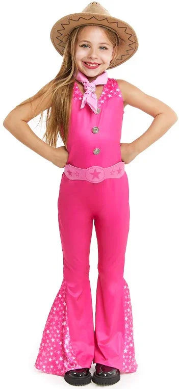 Disfraz de Barbie Vaquera Fucsia para Niña Barbie Partilandia