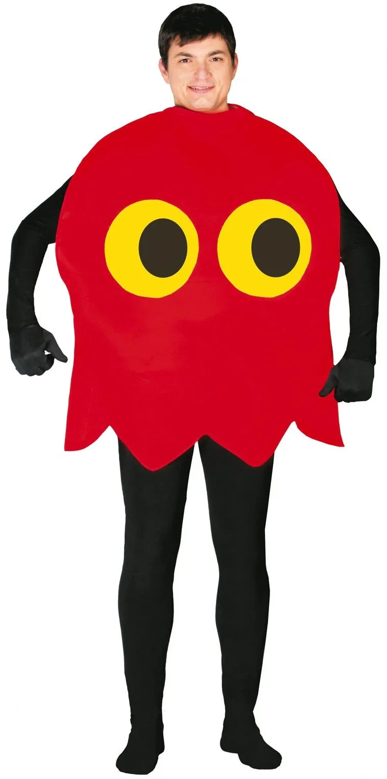 Disfraz de Fantasma Pac-Man Rojo para Adulto Videojuegos Guirca