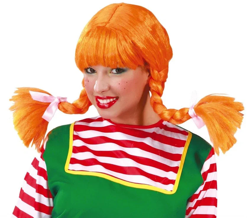 Peluca de Trenzas Naranjas Pelucas Guirca