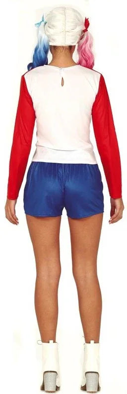 Disfraz de Harley Villana Corto para Adulto Harley Quinn Guirca