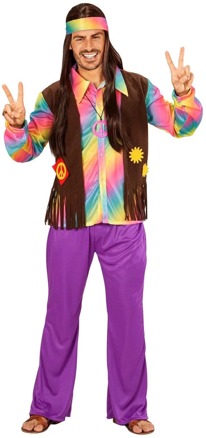 Disfraz de Hippie Multicolor para Hombre Hippies Widmann