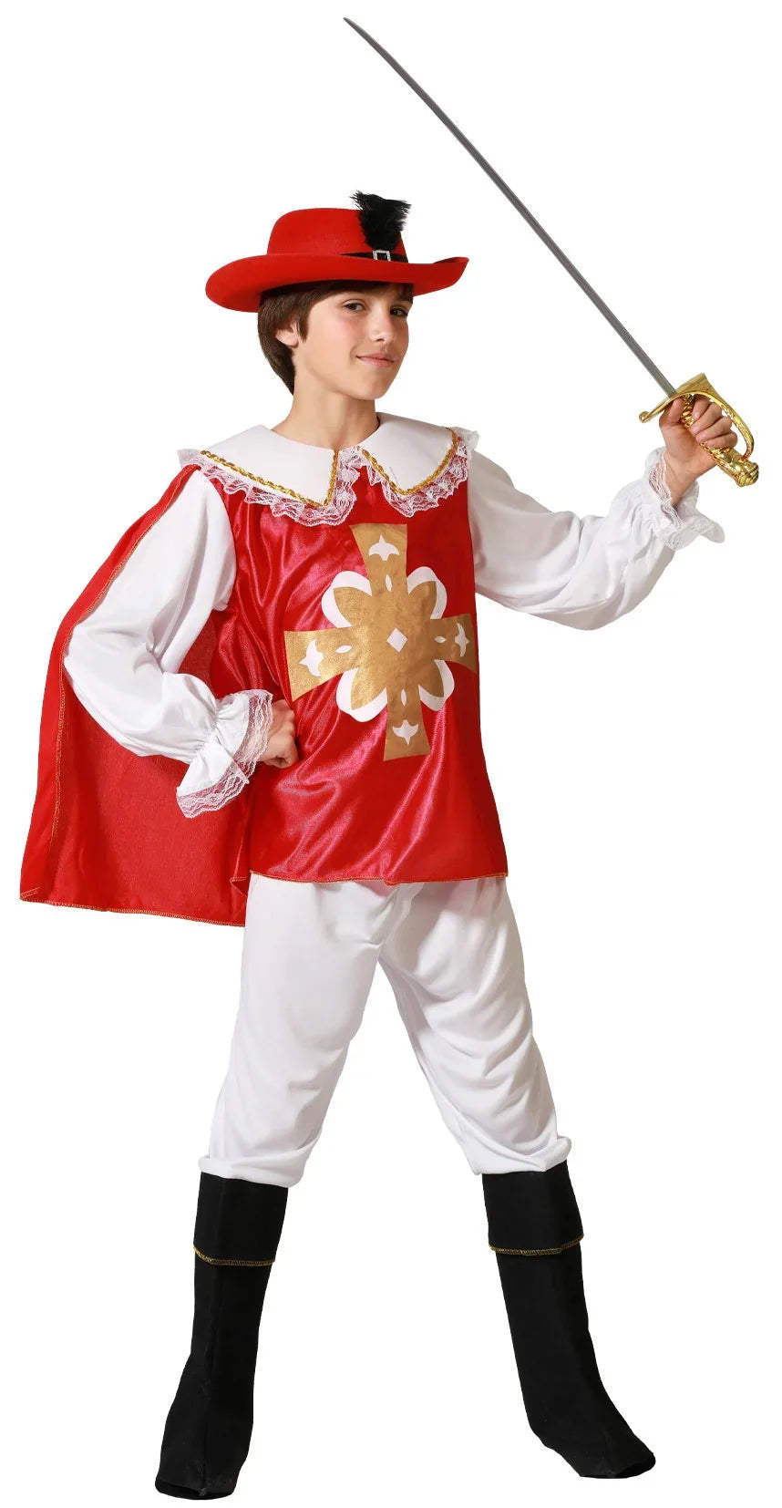 Disfraz de Mosquetero Infantil Rojo Disfraces Baratos Niños Atosa