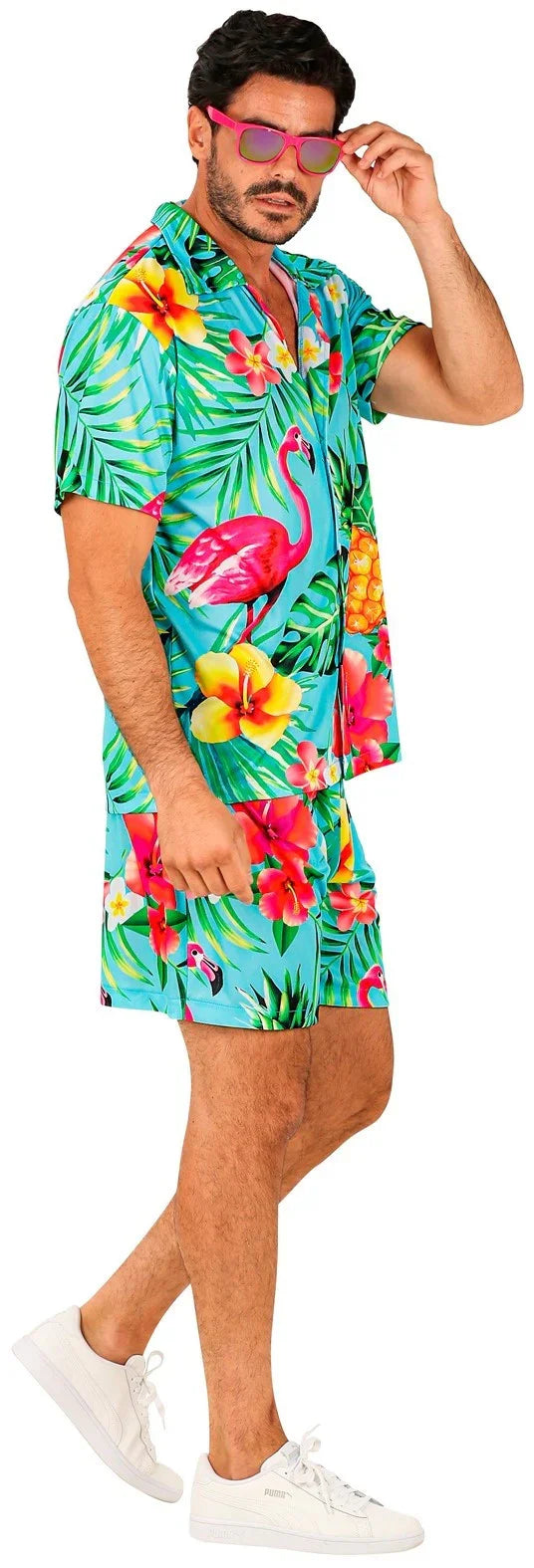 Disfraz Fiesta Hawaiana Azul para Hombre Hawaianos Widmann