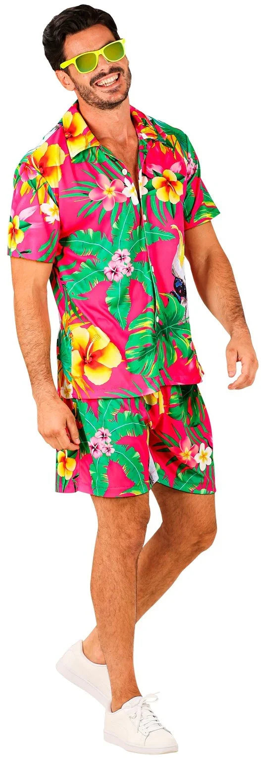 Disfraz Fiesta Hawaiana Rosa para Hombre Hawaianos Widmann