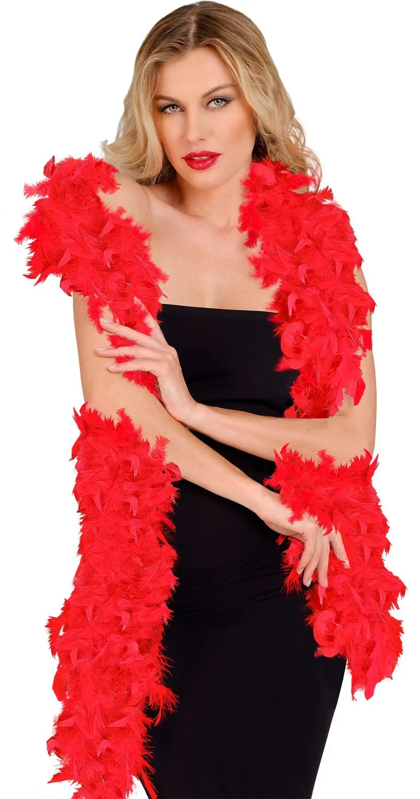 Boa de Plumas Rojas de 180cm Boas de Plumas Widmann