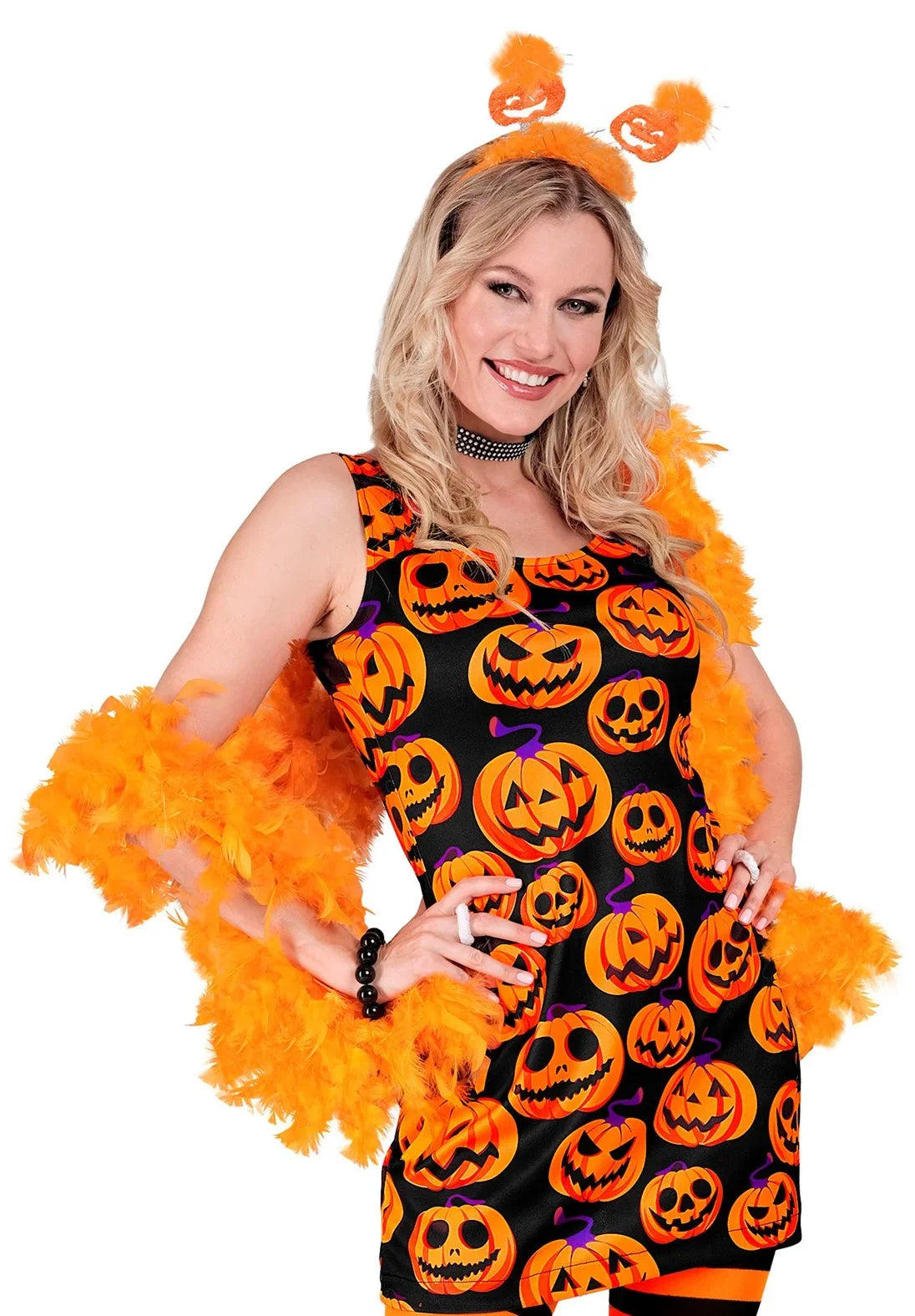 Boa de Plumas Naranjas de 180cm Boas de Plumas Widmann