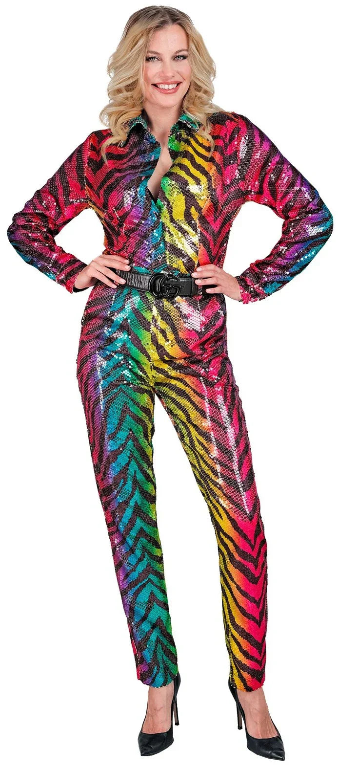 Pantalón de Tigre Arcoíris con Lentejuelas para Mujer Faldas y Pantalones Widmann