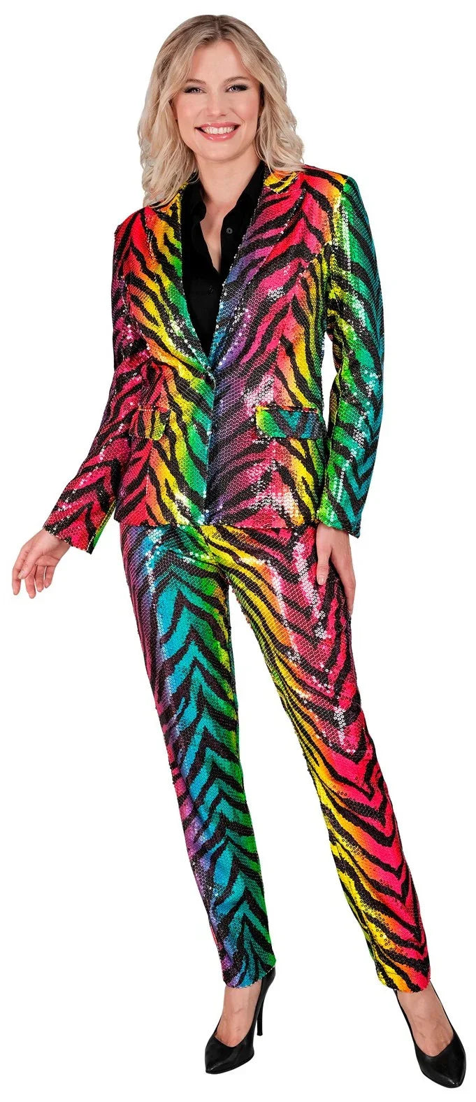 Pantalón de Tigre Arcoíris con Lentejuelas para Mujer Faldas y Pantalones Widmann