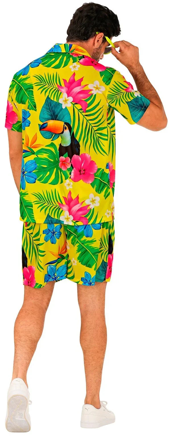 Disfraz Fiesta Hawaiana Amarillo para Hombre Hawaianos Widmann