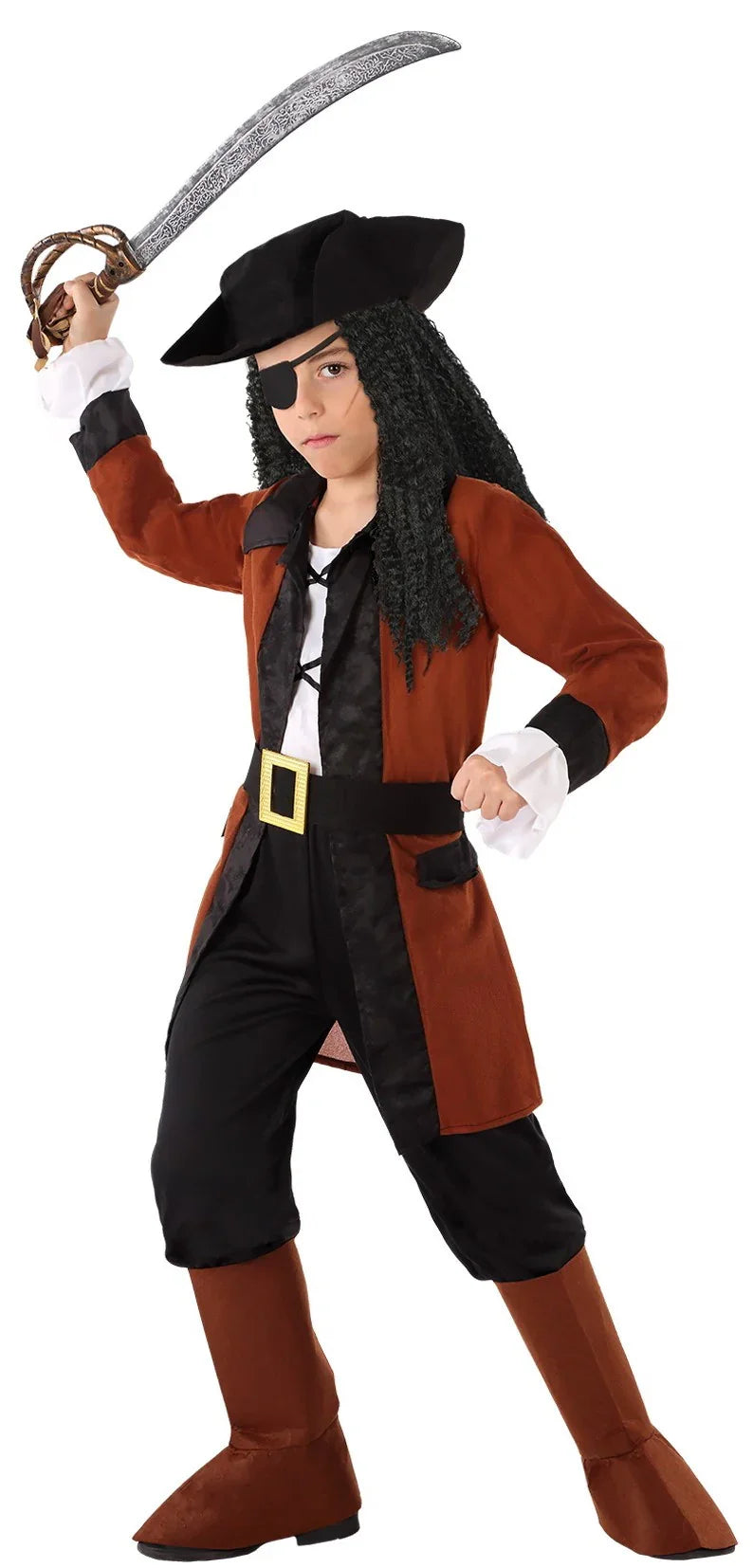 Disfraz de Pirata con Abrigo Largo para Niño Piratas Infantiles Atosa