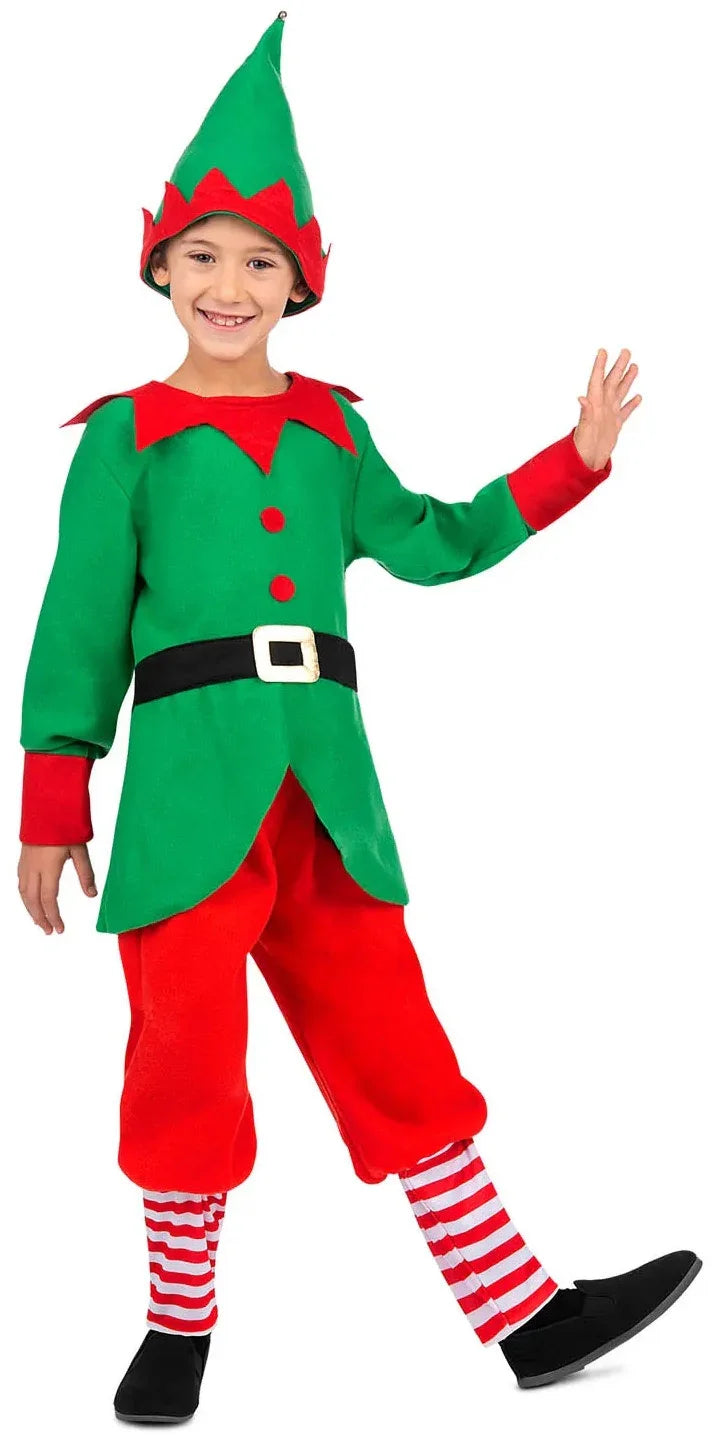 Disfraz de Elfo de Papá Noel para Niños Navidad Infantiles Viving