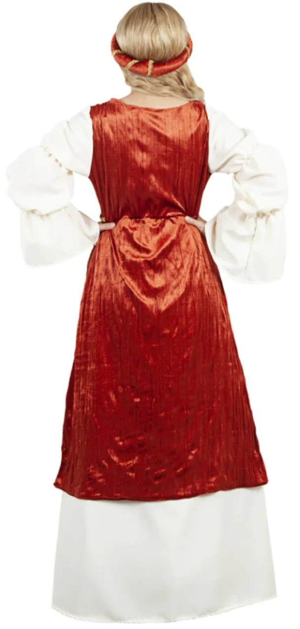 Disfraz de Princesa Medieval Rojo para Mujer Medieval Fycar
