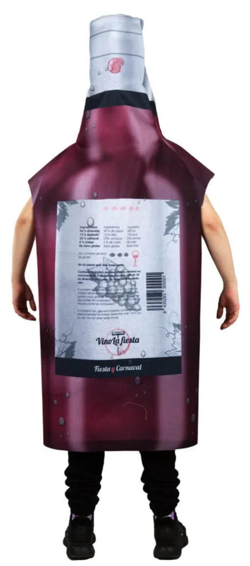 Disfraz de Botella de Vino para Adulto Bebida y Comida Fycar