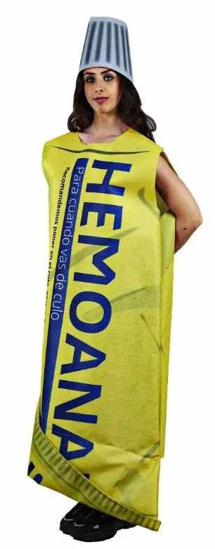 Disfraz de Tubo de Crema para Hemorroides para Adulto Disfraces Originales Fycar