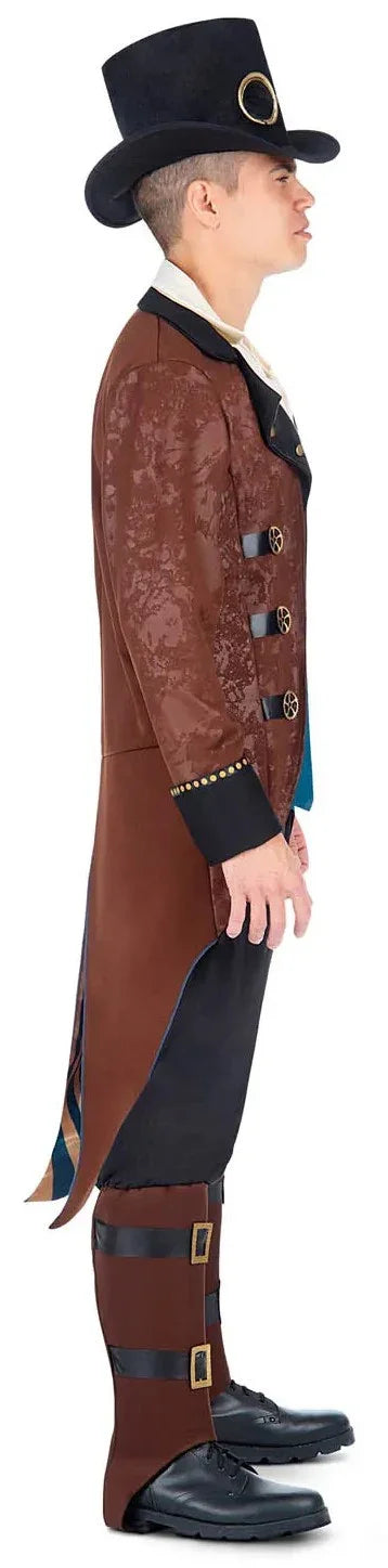 Disfraz de Steampunk con Chaleco Azul para Hombre Steampunk Viving
