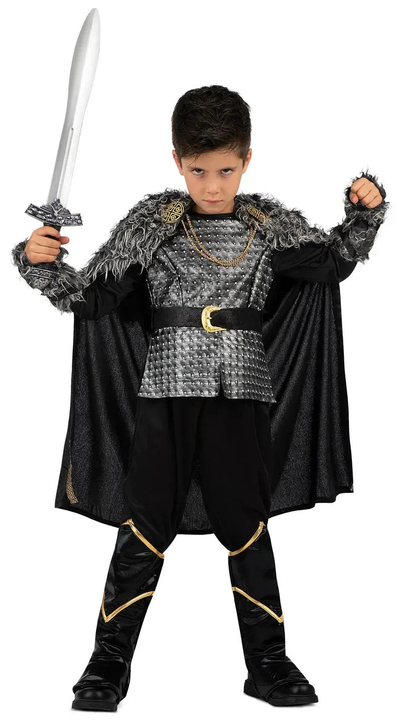 Disfraz de Guerrero Vikingo Oscuro para Niño Vikingos Infantiles Viving