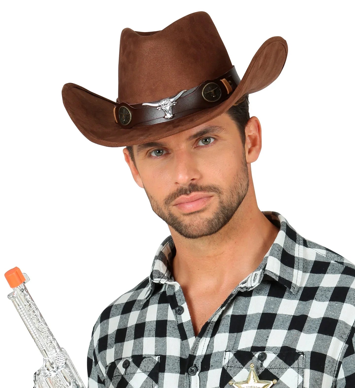 Sombrero de Cowboy Marrón Premium Complementos Vaqueros Widmann