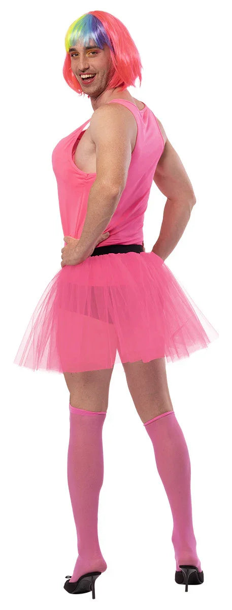Disfraz de Bailaria Gogó Rosa para Hombre Despedidas Rubies