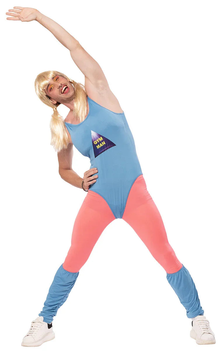 Disfraz de Profesora de Aerobic Años 80 para Hombre Gimnastas de Aeróbic Años 80 Rubies