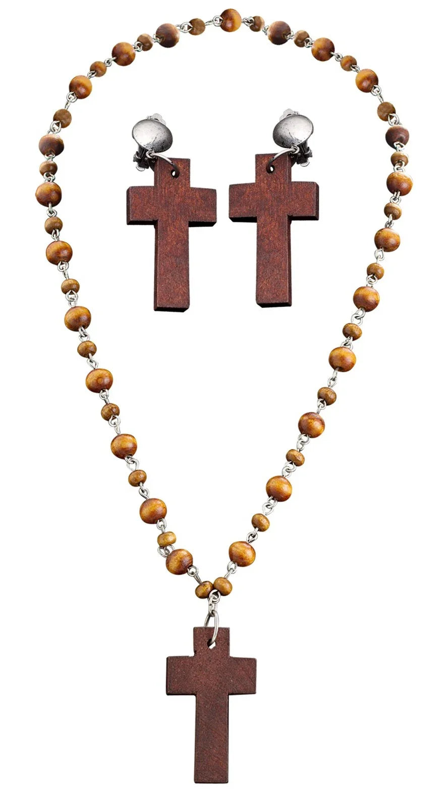 Pendientes con Rosario en Madera COMPLEMENTOS Widmann