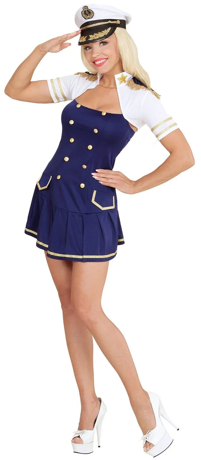 Disfraz de Chica Capitán de Barco Adultos Widmann