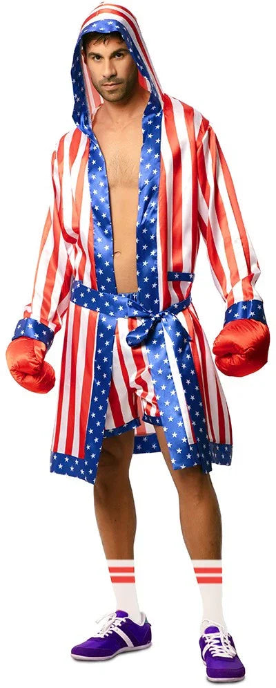 Disfraz de Boxeador Americano para Hombre Boxeadores EuroCarnavales