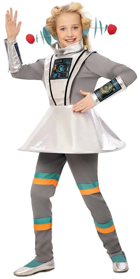 Disfraz de Viajera Espacial Futurista para Niña Extraterrestres EuroCarnavales