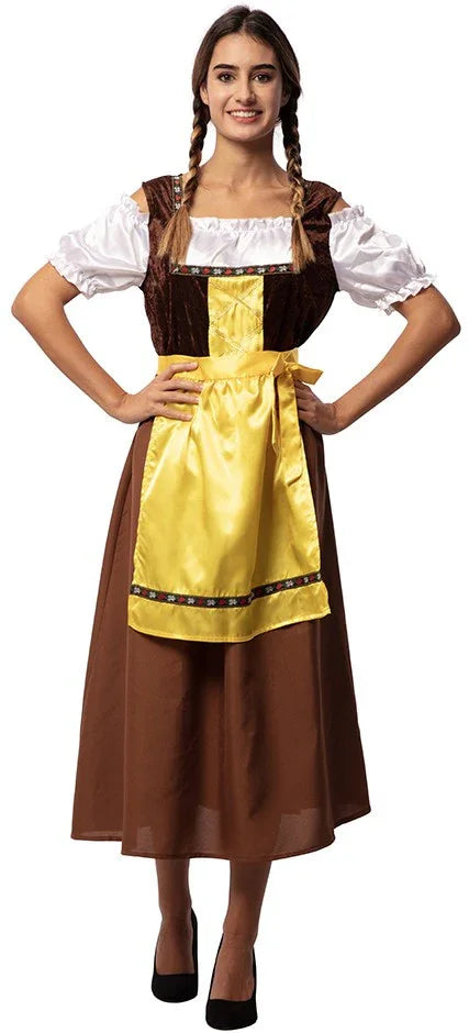 Disfraz de Bávara con Delantal para Mujer Tiroleses Oktoberfest EuroCarnavales