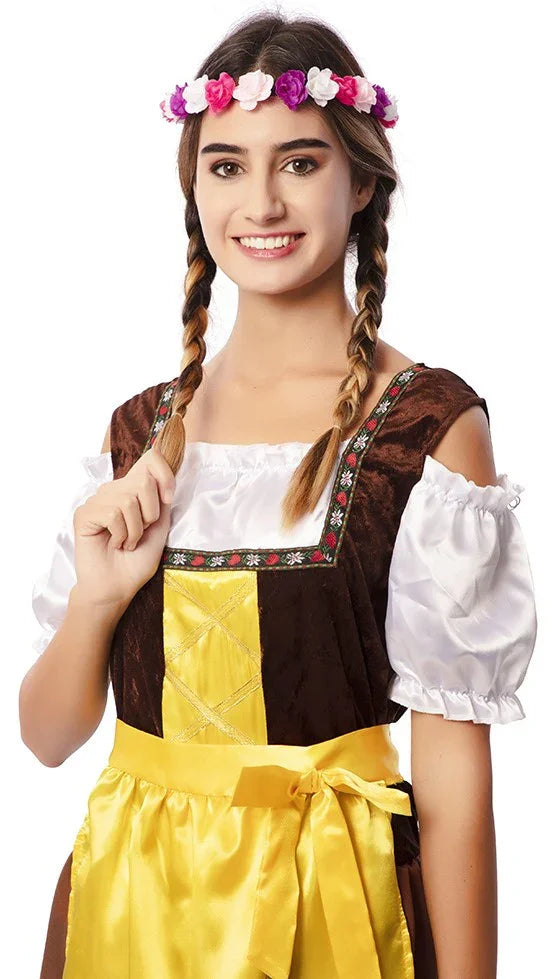 Disfraz de Bávara con Delantal para Mujer Tiroleses Oktoberfest EuroCarnavales