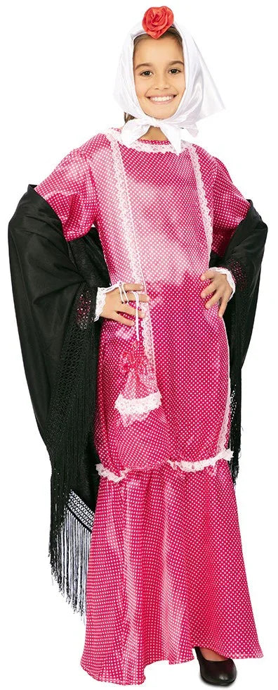 Disfraz de Chulapa Tradicional Rosa para Niña Chulapos y Chulapas Infantiles EuroCarnavales