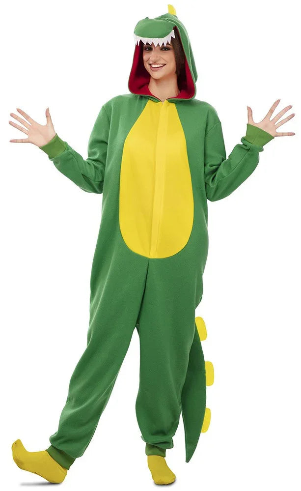 Disfraz de Dinosaurio Verde para Adulto Dragón y Dinosaurio EuroCarnavales