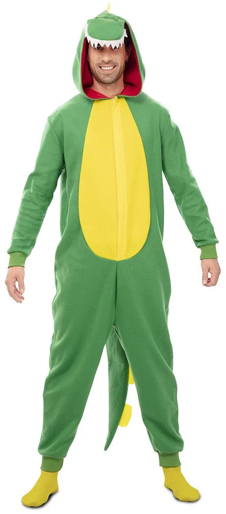 Disfraz de Dinosaurio Verde para Adulto Dragón y Dinosaurio EuroCarnavales