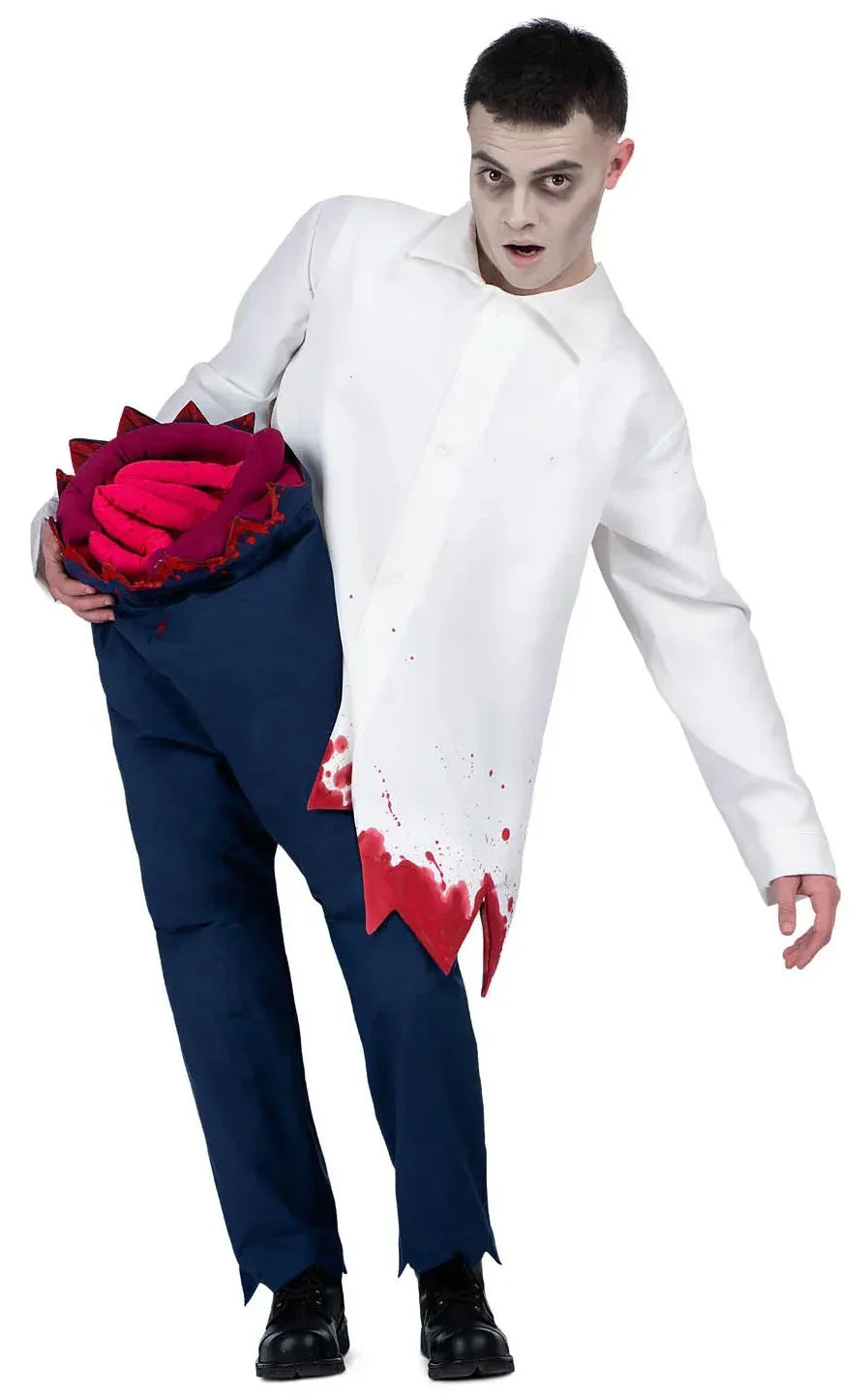 Disfraz de Zombie Cortado por la Mitad para Hombre Zombies Viving