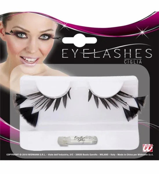 Pestañas Negras con Plumas COMPLEMENTOS Widmann