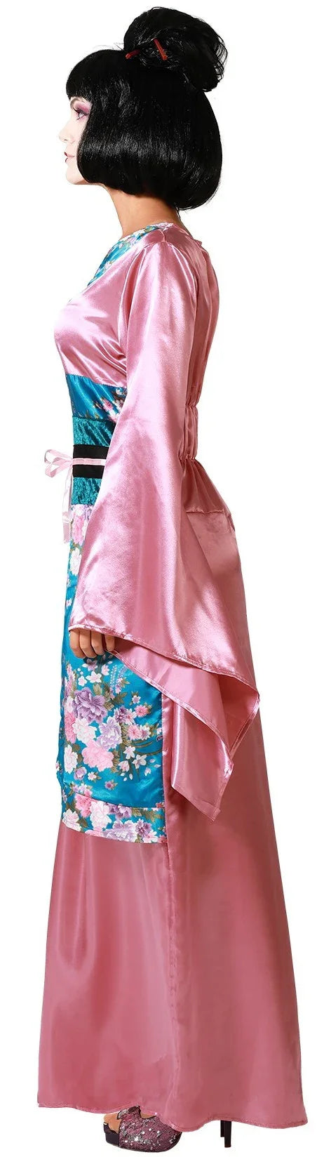 Disfraz de Geisha Rosa y Azul para Mujer Geishas Atosa