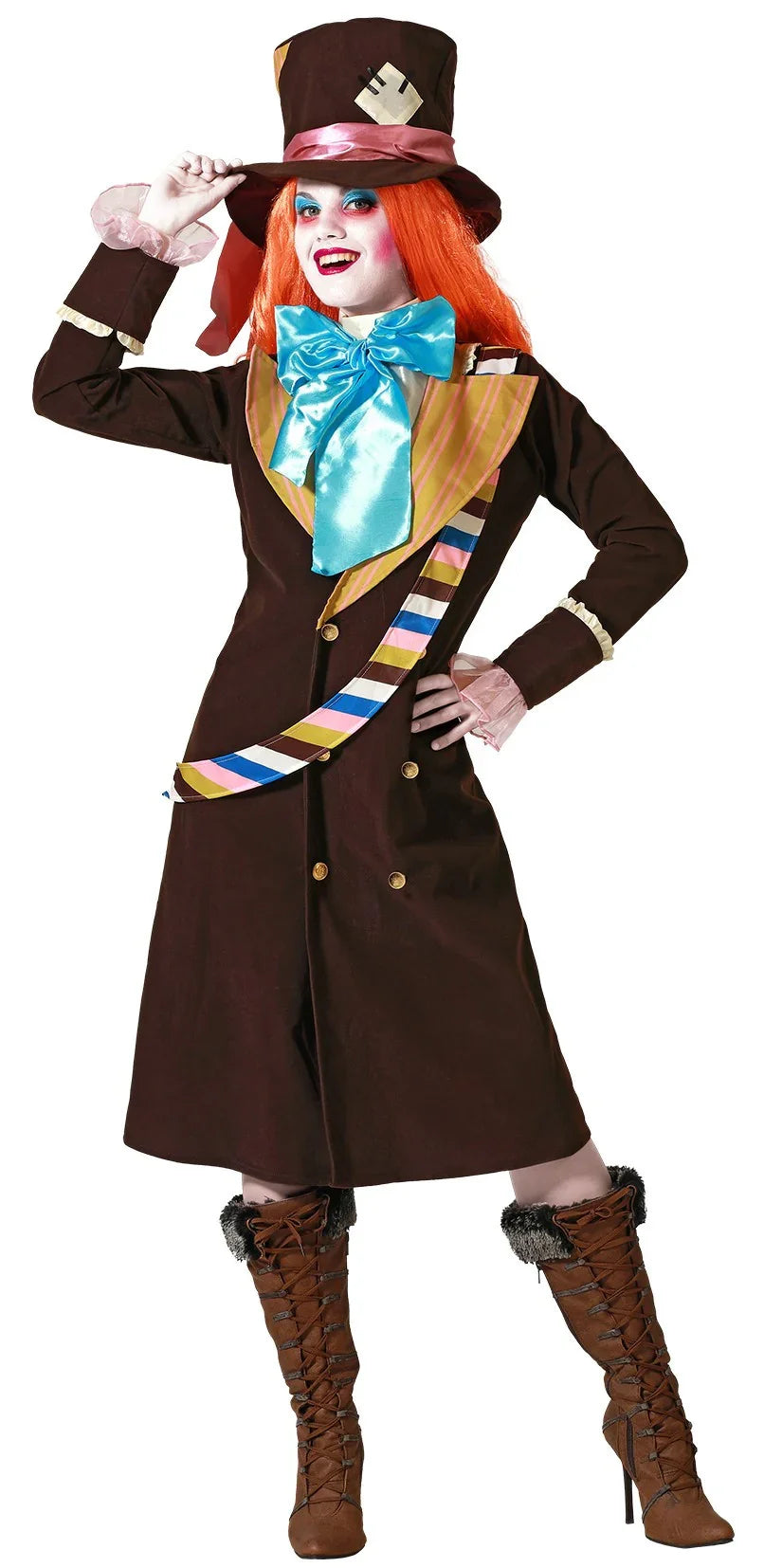 Disfraz de Sombrerera Loca con Abrigo para Mujer Sombrerero Loco Atosa