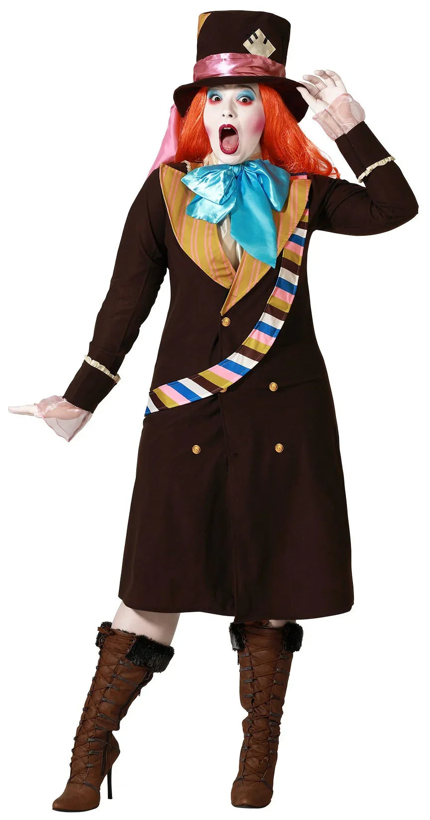 Disfraz de Sombrerera Loca con Abrigo para Mujer Sombrerero Loco Atosa
