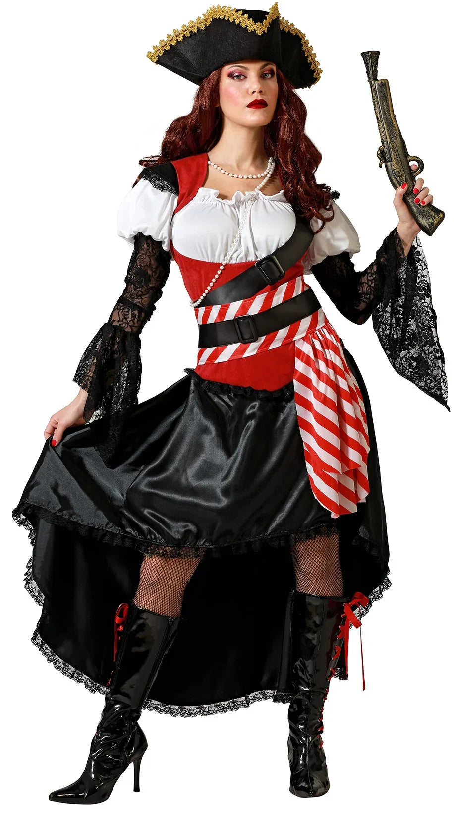 Disfraz de Pirata Caribeña Elegante para Mujer Pirata Atosa